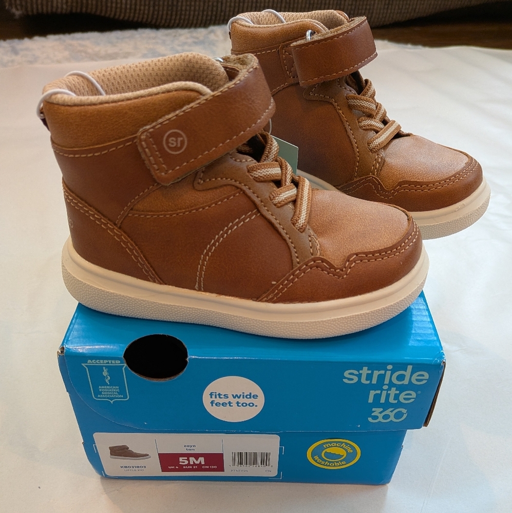 Stride Rite Tan Boots Toddler Zayn Boot